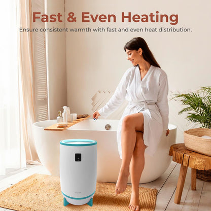 Towel & Blanket Warmer, Spa Luxury, Auto Shut Off, Fits 2 Large Towels, Blue