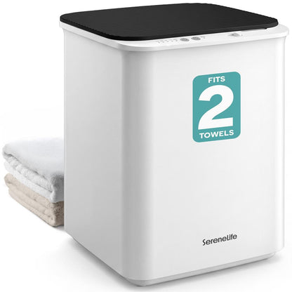 Serenelife Rectangular Towel Warmer With 20L Large Capacity, Adjustable Temperature & Timer Settings, Overheat Protection And Auto Shutoff Ideal For Towels, Bathrobes & Blankets (Black)