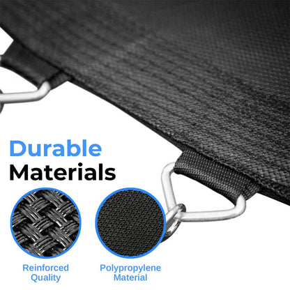 8FT Outdoor Trampoline, Safe Jumping, Reinforced Mat, Blue