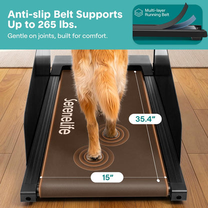 Serenelife Foldable Dog Treadmill With Led Display, Safety Key, 2-Level Manual Incline, And Remote Control - Powered By 2.5Hp Motor For Optimal Pet Workouts