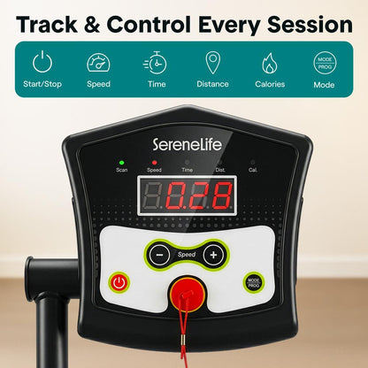 Serenelife Foldable Dog Treadmill With Led Display, Safety Key, 2-Level Manual Incline, And Remote Control - Powered By 2.5Hp Motor For Optimal Pet Workouts