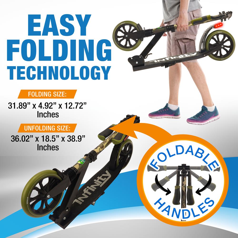 Kick Scooter for Teens & Adults, Smooth Ride, Alloy Deck