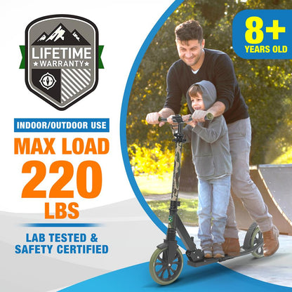 Kick Scooter for Teens & Adults, Smooth Ride, Alloy Deck, Camouflage