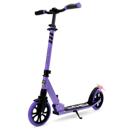Kick Scooter for Teens & Adults, Adjustable Alloy Deck, Purple