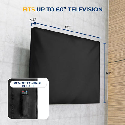 Waterproof TV Cover 60-70" - Weatherproof, Dustproof, Remote Pocket