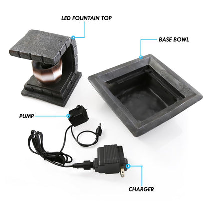 Decorative Tabletop Led Water Fountain