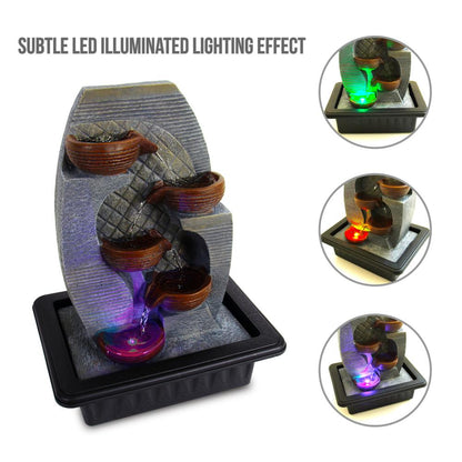 product image number 5 for SereneLife Decorative Tabletop Led Water Fountain