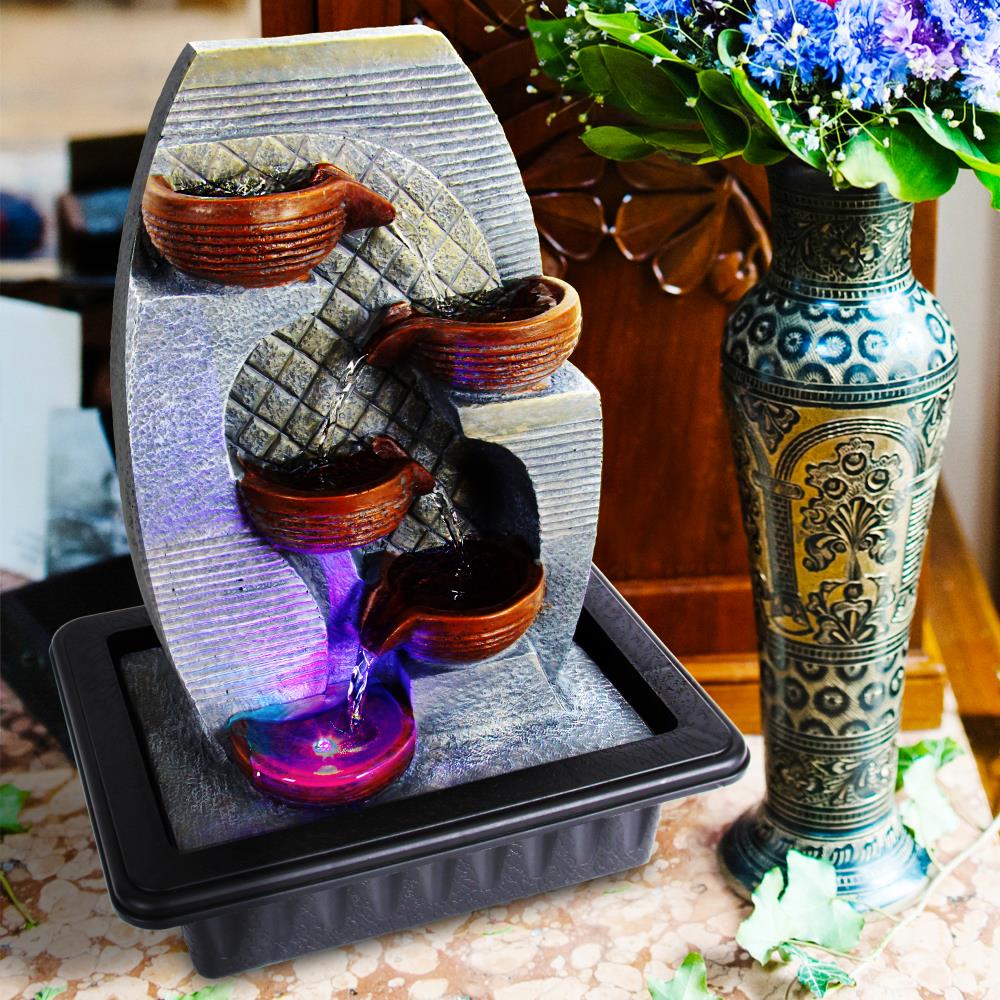 product image number 6 for SereneLife Decorative Tabletop Led Water Fountain