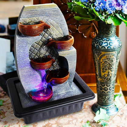 product image number 6 for SereneLife Decorative Tabletop Led Water Fountain