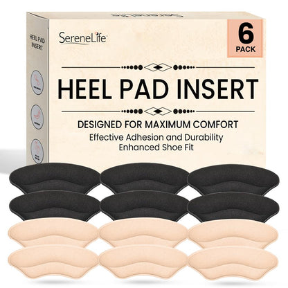 Heel Pad Inserts | Relieve Heel Pain | Sponge Cushion | Black & Apricot