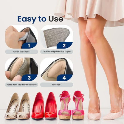 Heel Pad Inserts | Relieve Heel Pain | Sponge Cushion | Black & Apricot