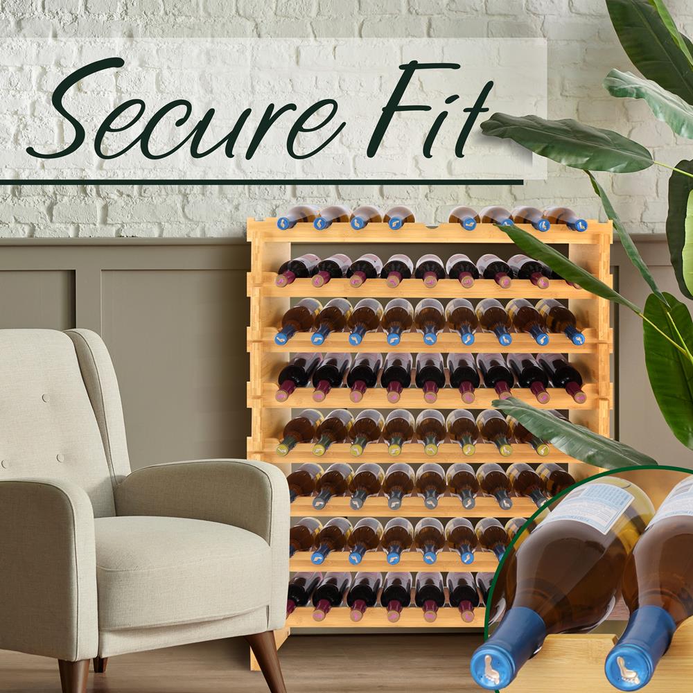 Pyle Stackable Wine Rack Modular Display Shelf - Thumbnail 2