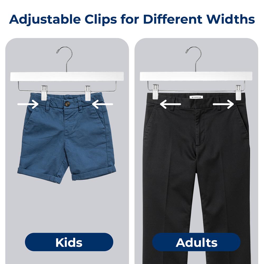 Pyle Wooden Pants Hangers - Thumbnail 4