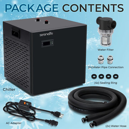 Cold Plunge Chiller System - Quiet 600W Compressor, 87 Gal Capacity