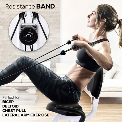 Folding Exercise Bike, Cardio Workout, 8 Resistance Levels, Pulse Monitor