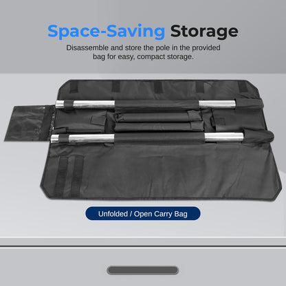 Adjustable Non-Slip Dancing Pole Set, Steel, Chrome Finish