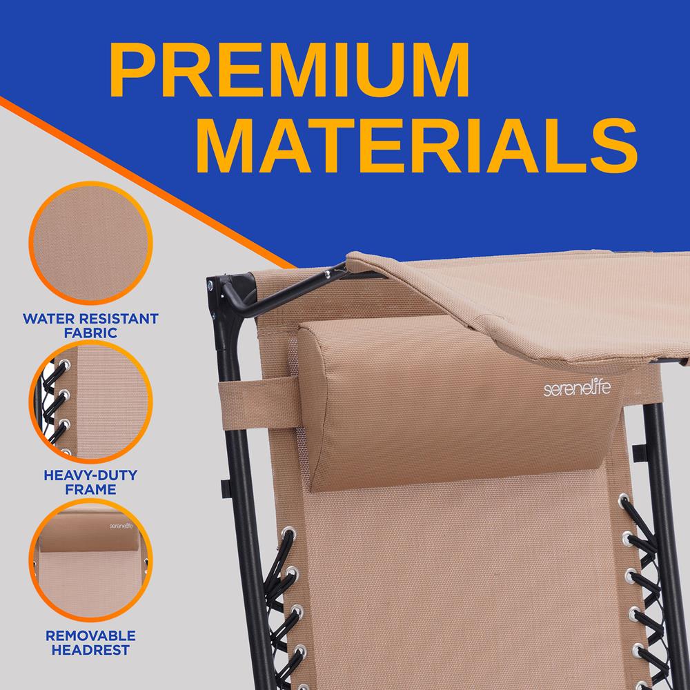 product image number 6 for SereneLife Adjustable Zero Gravity Chair Set