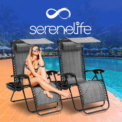 product image number 7 for SereneLife Adjustable Zero Gravity Chair Set