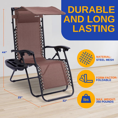 product image number 2 for SereneLife Adjustable Zero Gravity Chair Set
