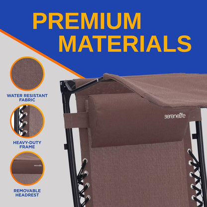 product image number 6 for SereneLife Adjustable Zero Gravity Chair Set