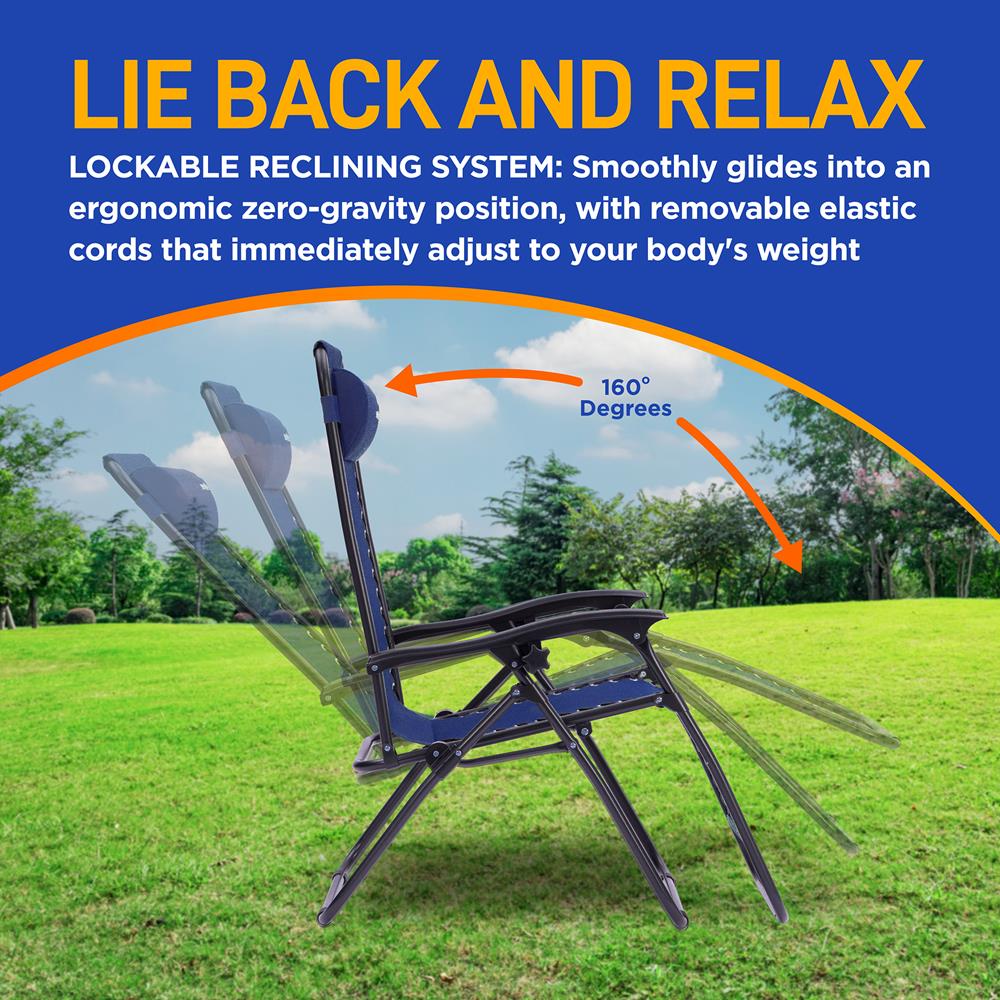 product image number 3 for SereneLife Adjustable Zero Gravity Chair Set