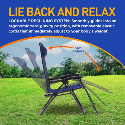 product image number 3 for SereneLife Adjustable Zero Gravity Chair Set