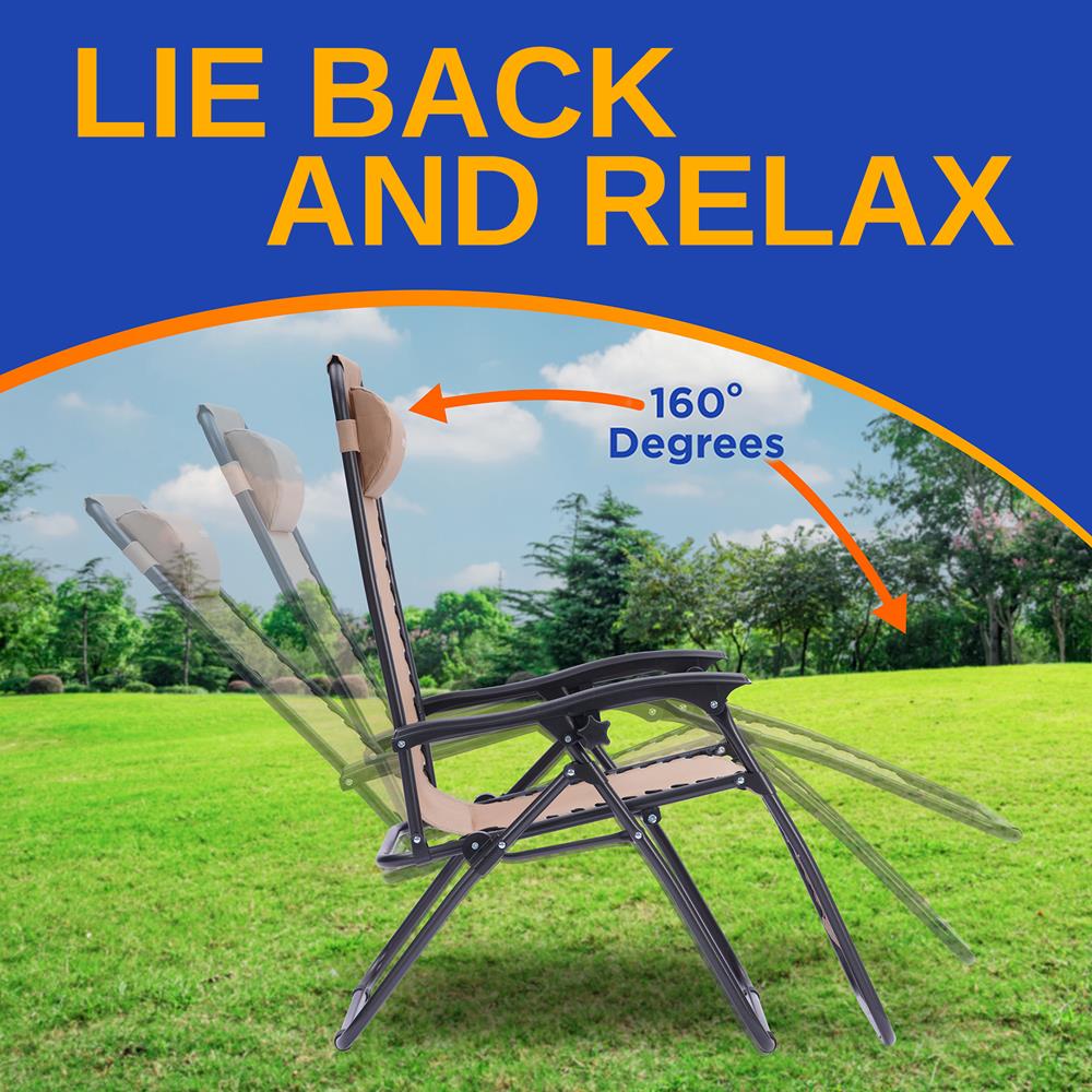 product image number 3 for SereneLife Adjustable Zero Gravity Chair Set