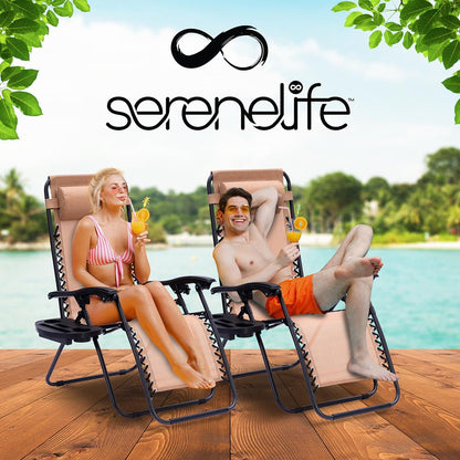 product image number 8 for SereneLife Adjustable Zero Gravity Chair Set
