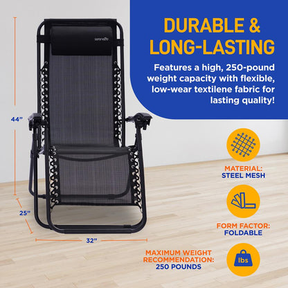 product image number 2 for SereneLife Adjustable Zero Gravity Chair Set