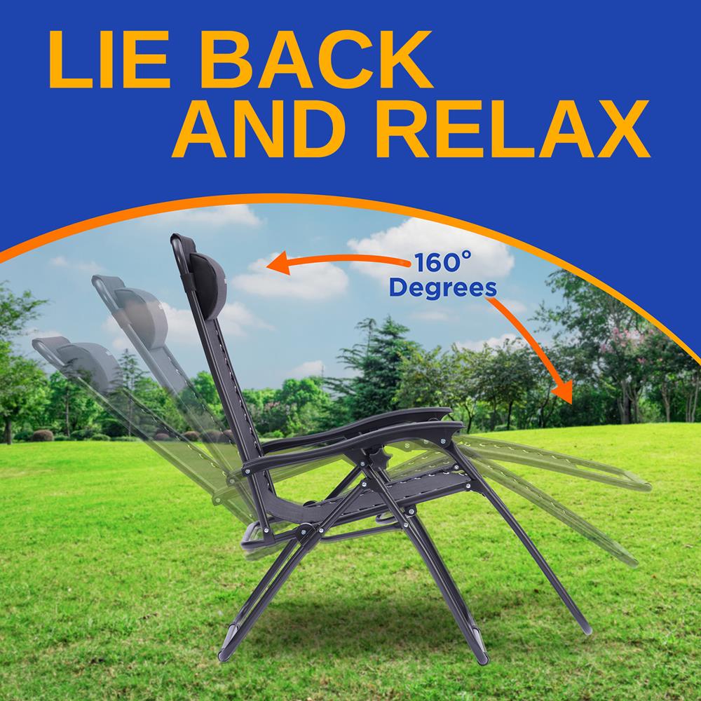 product image number 3 for SereneLife Adjustable Zero Gravity Chair Set