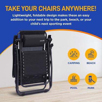 product image number 5 for SereneLife Adjustable Zero Gravity Chair Set