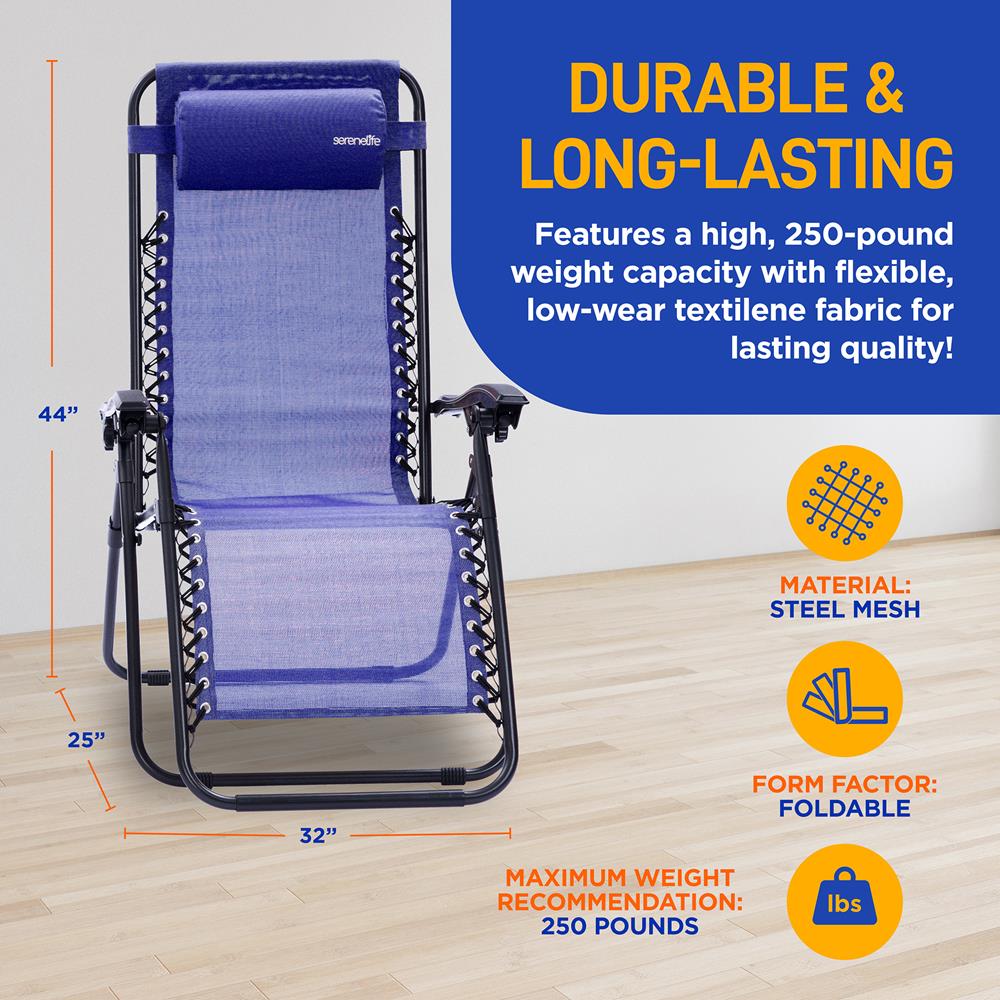 product image number 2 for SereneLife Adjustable Zero Gravity Chair Set