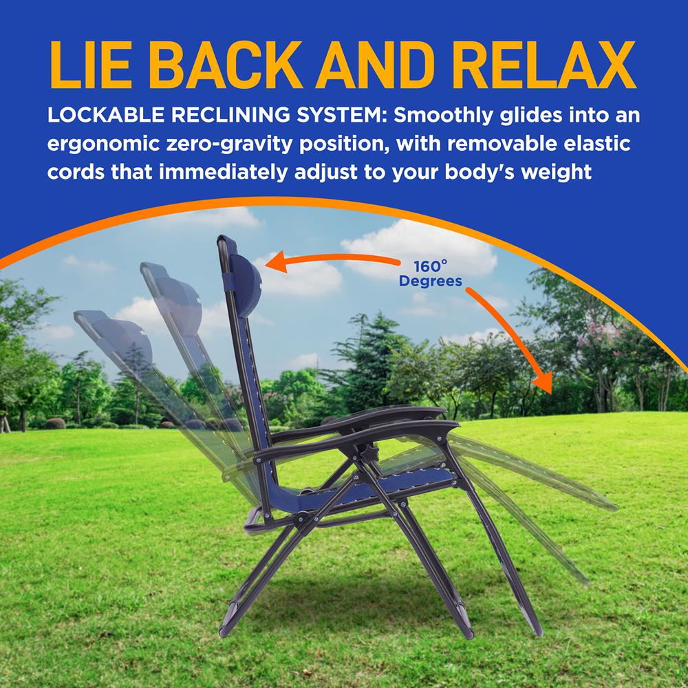 product image number 3 for SereneLife Adjustable Zero Gravity Chair Set