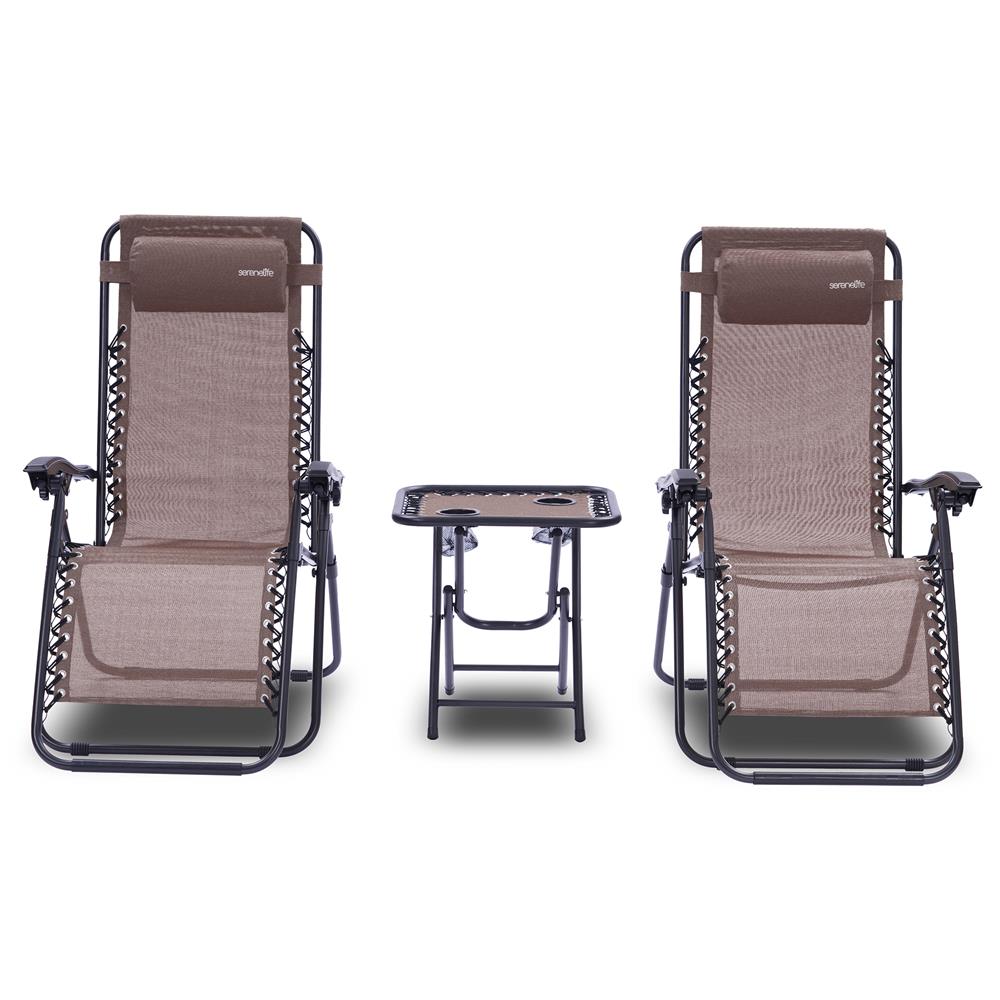 product image number 1 for SereneLife Adjustable Zero Gravity Chair Set