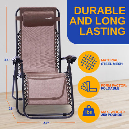product image number 2 for SereneLife Adjustable Zero Gravity Chair Set