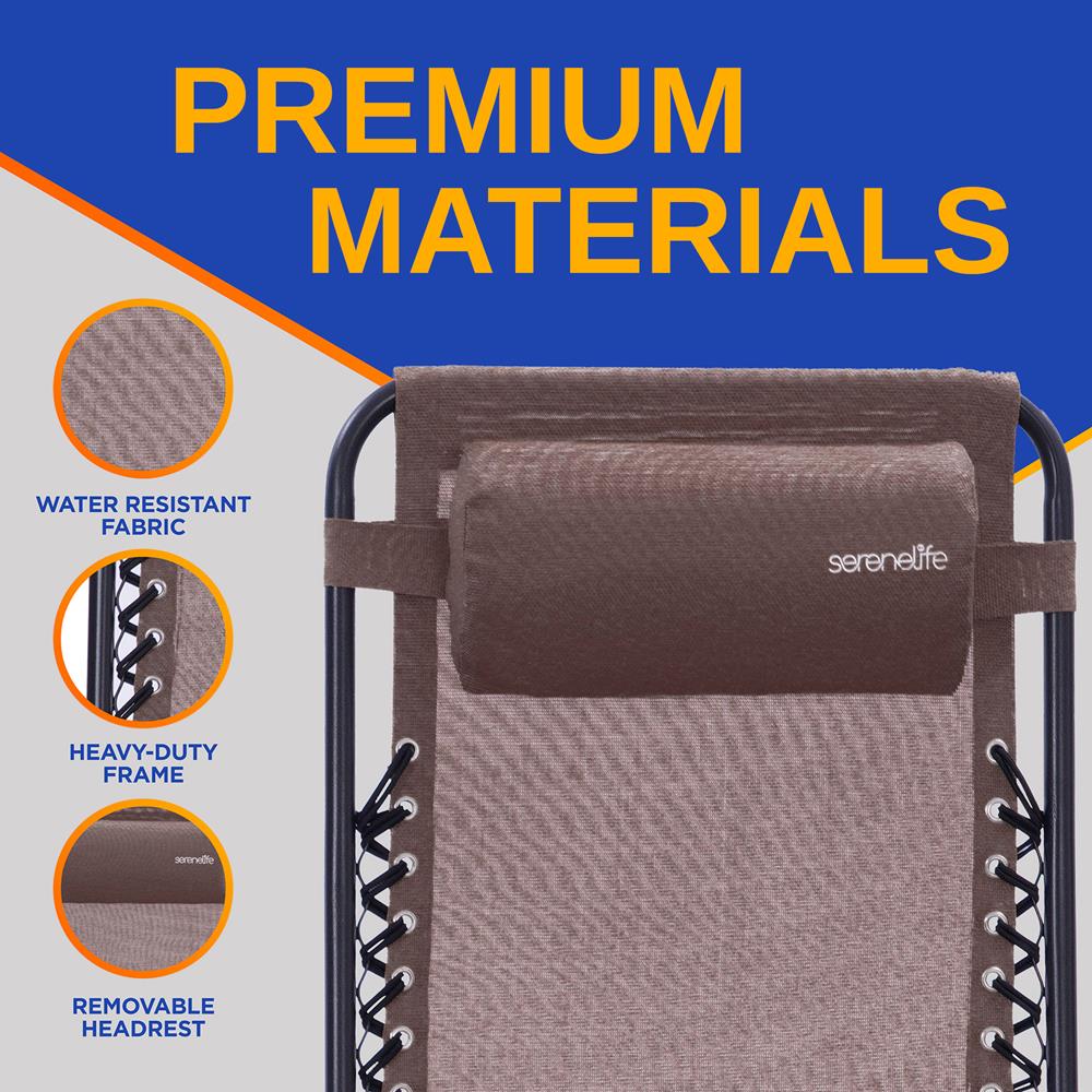 product image number 6 for SereneLife Adjustable Zero Gravity Chair Set