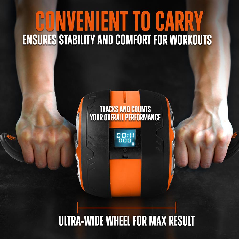 Ab Roller Wheel for Core Strength, Ultra-Wide Non-Slip Rubber Wheel - Thumbnail 3