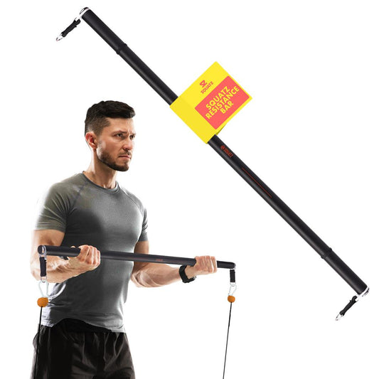 Mini Fitness Board Bar for Effective Workouts, Aviation Aluminum, 43.7"