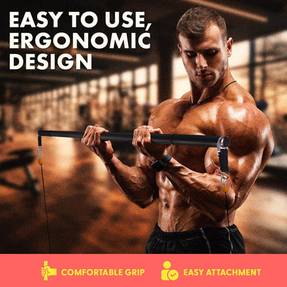 Mini Fitness Board Bar for Effective Workouts, Aviation Aluminum, 43.7"