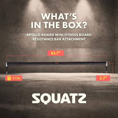 Mini Fitness Board Bar for Effective Workouts, Aviation Aluminum, 43.7"