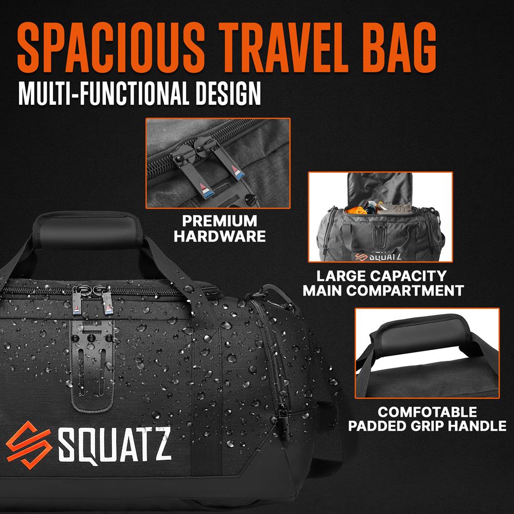 Gym Bag 50L Duffle Backpack Tear-Resistant Polyester, Spacious