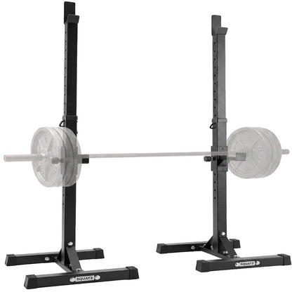 Squatz Barbell And Bench Press Rack - Heavy-Duty Adjustable Barbell And Bench Press Rack Stand With Multi-Height Settings For Home Gym Strength Training And Weightlifting Workouts
