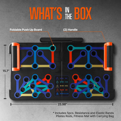 product image number 2 for SQUATZ Push Up Board Home Workout Equipment Set