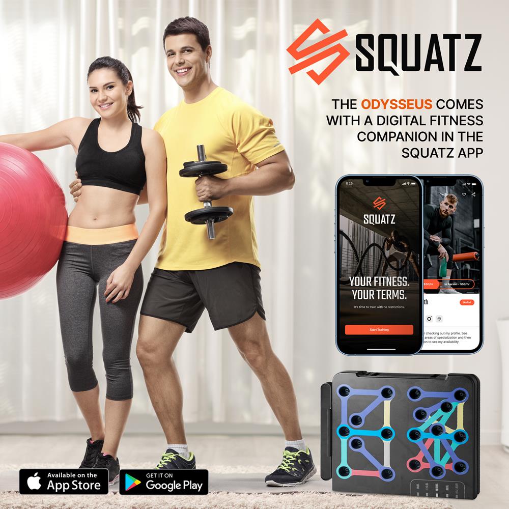product image number 7 for SQUATZ Push Up Board Home Workout Equipment Set