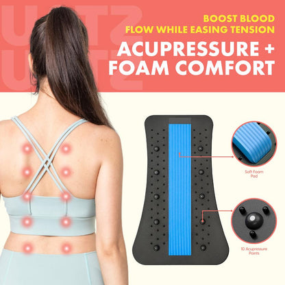 Lower Back Stretcher for Pain Relief, Ergonomic Foam Cushion, Multi-Level
