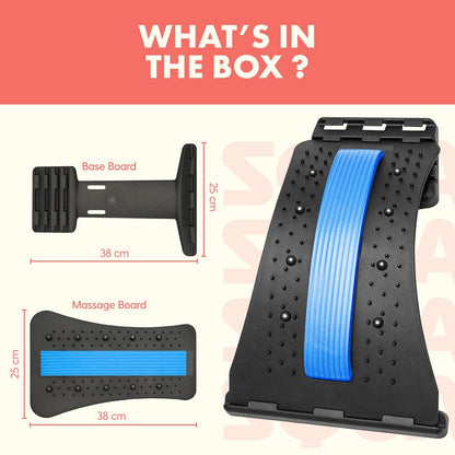 Lower Back Stretcher for Pain Relief, Ergonomic Foam Cushion, Multi-Level