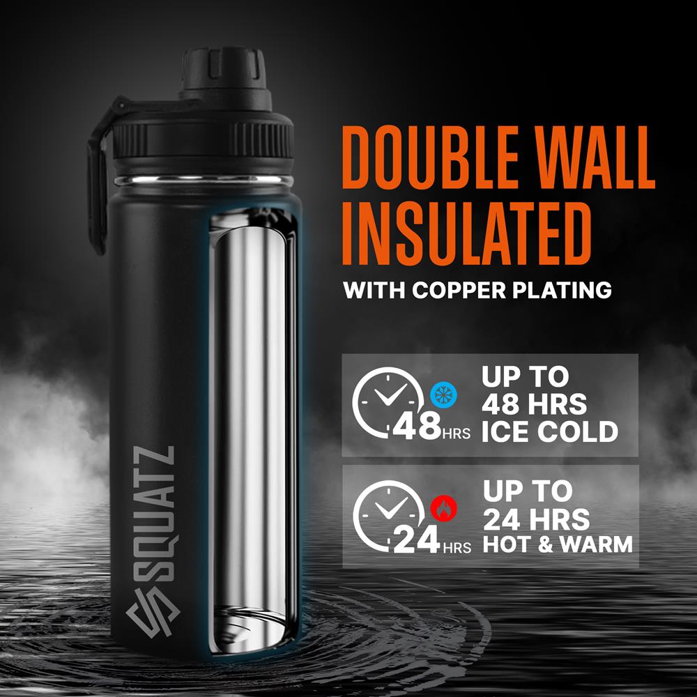 product image number 3 for SQUATZ 18 Oz Stainless Steel Water Bottle