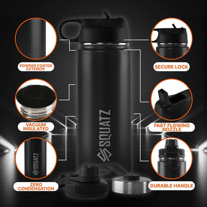 product image number 6 for SQUATZ 18 Oz Stainless Steel Water Bottle