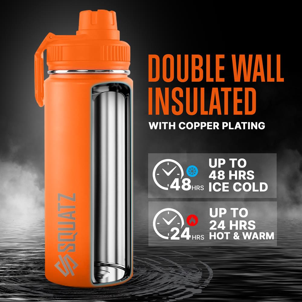 product image number 3 for SQUATZ 18 Oz Stainless Steel Water Bottle