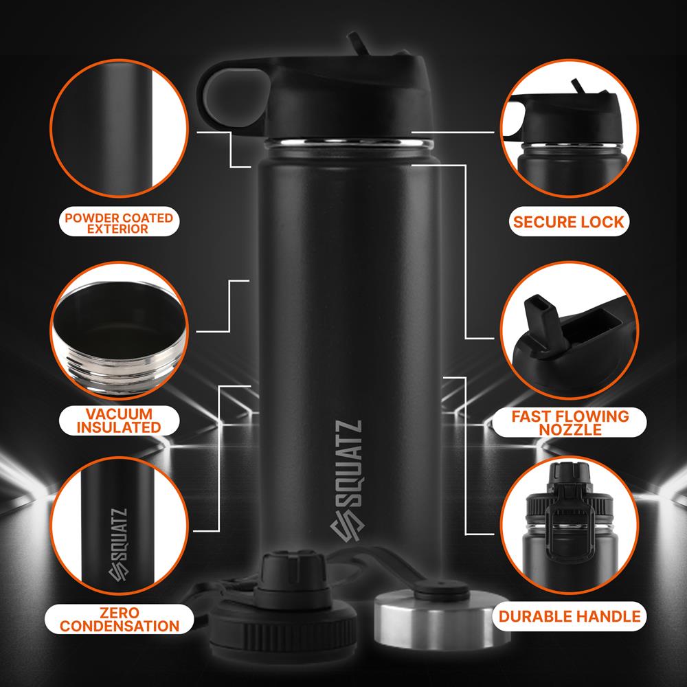 product image number 6 for SQUATZ 40 Oz Stainless Steel Water Bottle